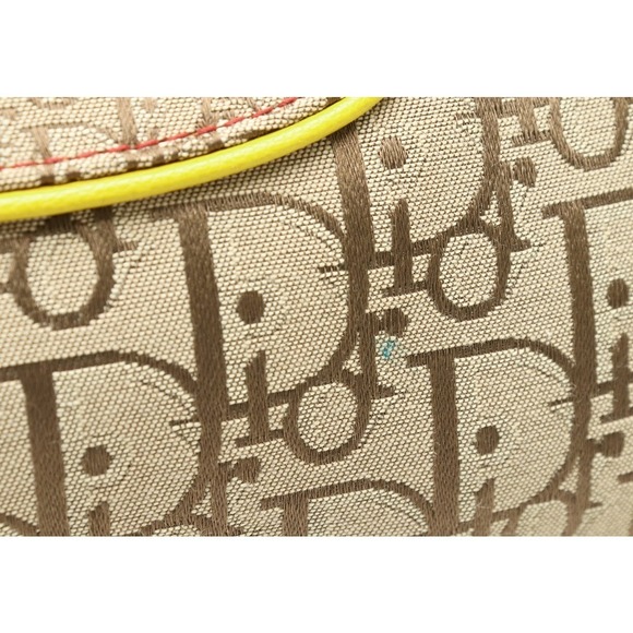 Dior Rasta Christian Trotter Khaki Bag  Leather Shoulder Red Beige - Picture 8 of 9